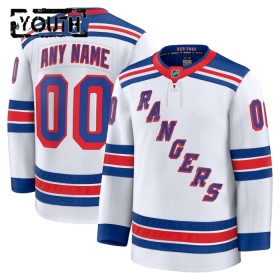 Lapsille NHL New York Rangers Pelipaita Custom Fanatics Premium 2024-25 vieras Valkoinen